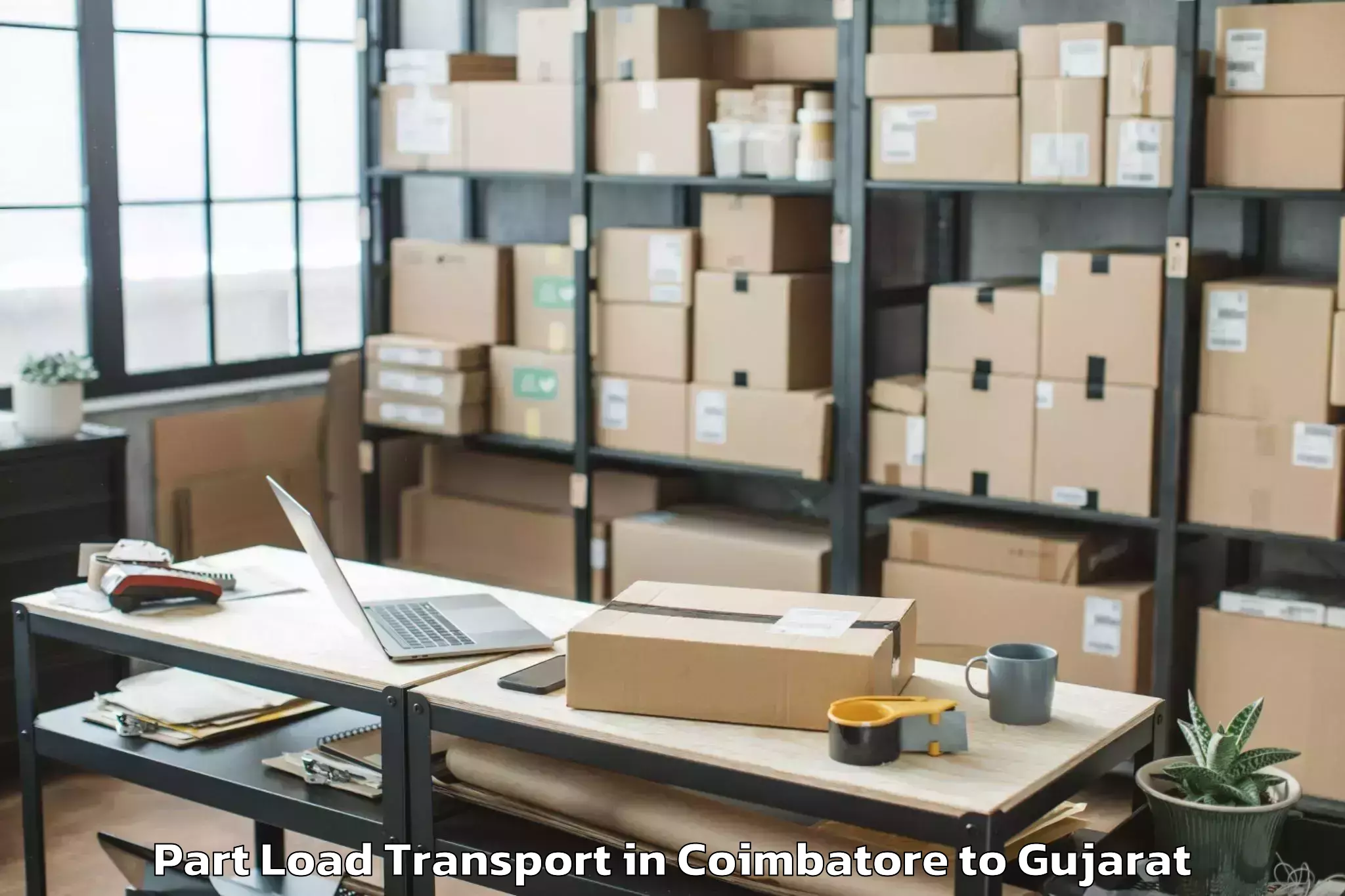 Get Coimbatore to Salaya Part Load Transport